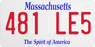 MA license plate 481LE5