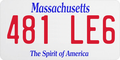 MA license plate 481LE6
