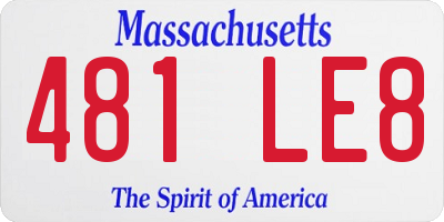 MA license plate 481LE8