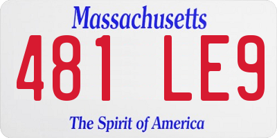 MA license plate 481LE9