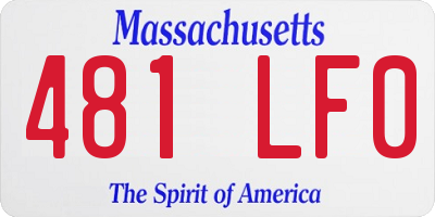 MA license plate 481LF0