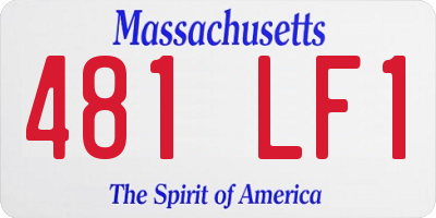 MA license plate 481LF1