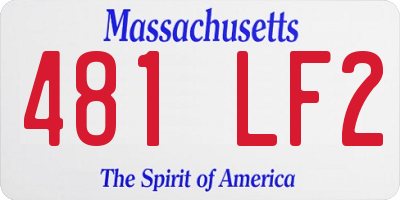MA license plate 481LF2