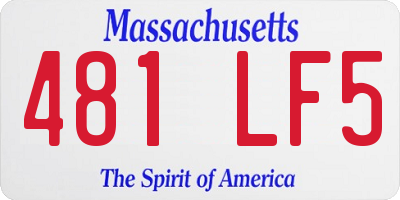 MA license plate 481LF5