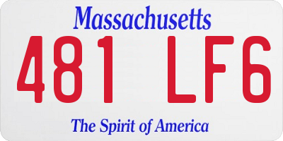 MA license plate 481LF6