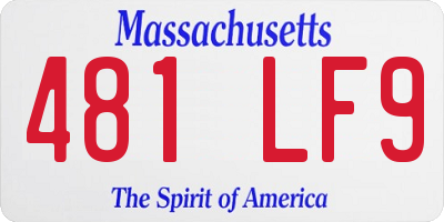 MA license plate 481LF9