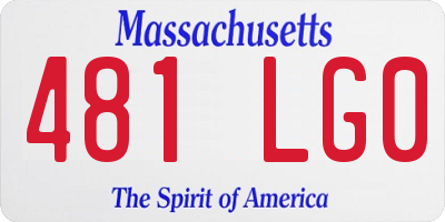 MA license plate 481LG0
