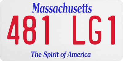 MA license plate 481LG1