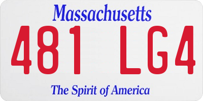 MA license plate 481LG4