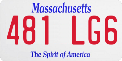 MA license plate 481LG6