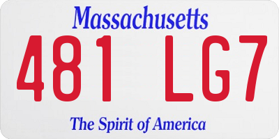 MA license plate 481LG7