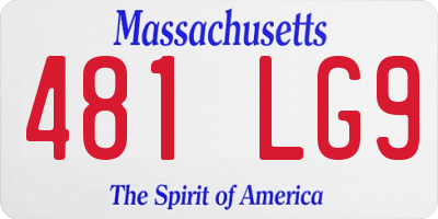 MA license plate 481LG9