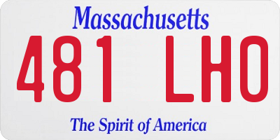MA license plate 481LH0