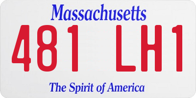 MA license plate 481LH1