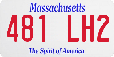 MA license plate 481LH2