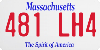 MA license plate 481LH4