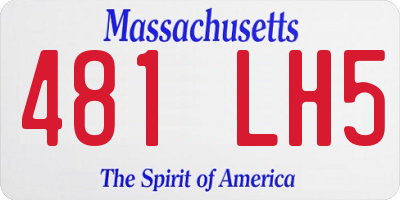 MA license plate 481LH5