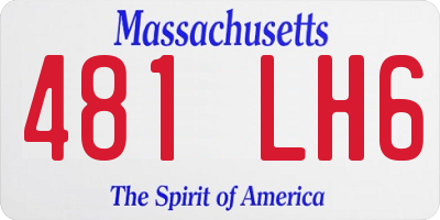 MA license plate 481LH6