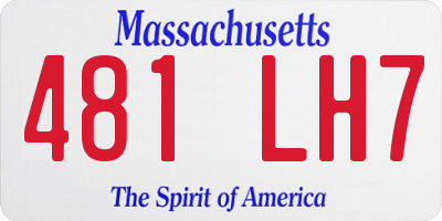 MA license plate 481LH7