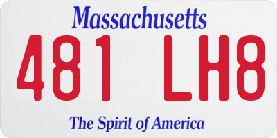 MA license plate 481LH8