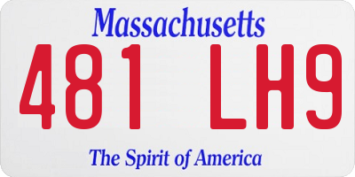 MA license plate 481LH9