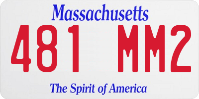 MA license plate 481MM2