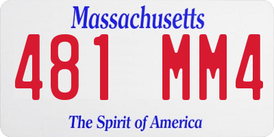 MA license plate 481MM4