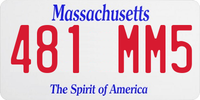MA license plate 481MM5