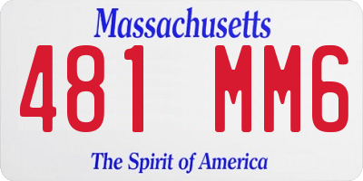 MA license plate 481MM6