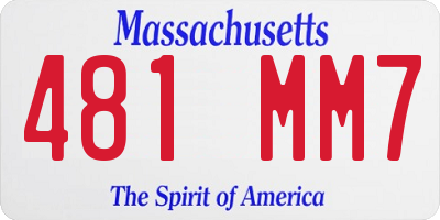 MA license plate 481MM7