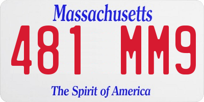 MA license plate 481MM9