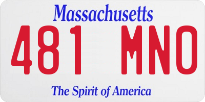 MA license plate 481MN0