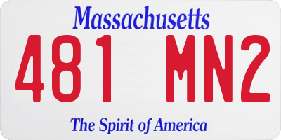 MA license plate 481MN2