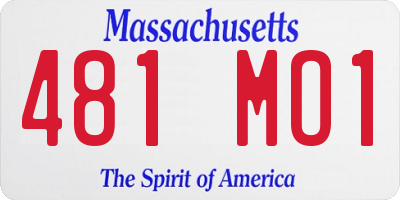 MA license plate 481MO1