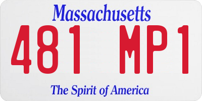 MA license plate 481MP1