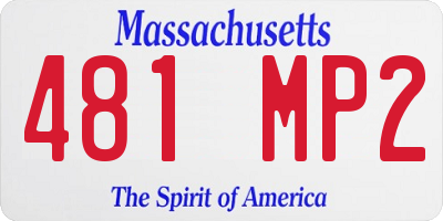MA license plate 481MP2