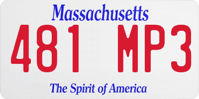MA license plate 481MP3