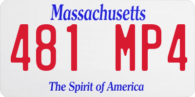 MA license plate 481MP4