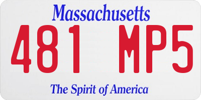 MA license plate 481MP5