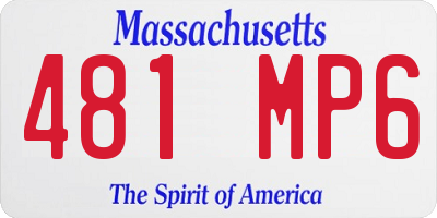 MA license plate 481MP6