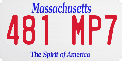 MA license plate 481MP7