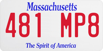 MA license plate 481MP8