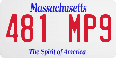 MA license plate 481MP9