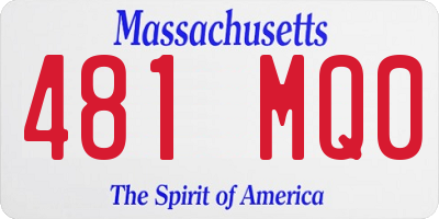 MA license plate 481MQ0