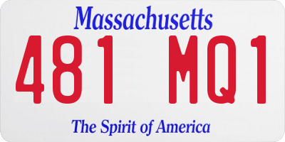 MA license plate 481MQ1
