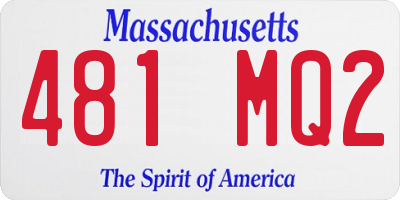 MA license plate 481MQ2