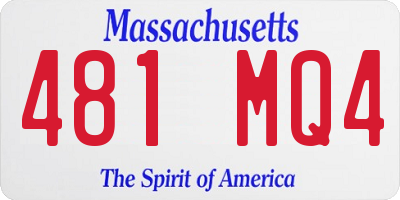 MA license plate 481MQ4