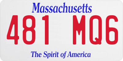 MA license plate 481MQ6
