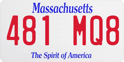 MA license plate 481MQ8