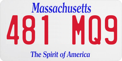 MA license plate 481MQ9